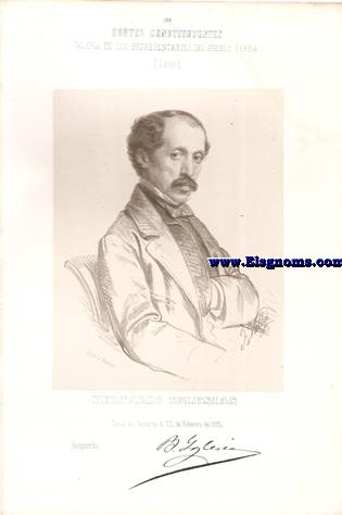 Cortes Constituyentes. Galera de los representantes del pueblo (1854).Len.Bernardo Iglesias.- Izquierda.(N.Astorga).