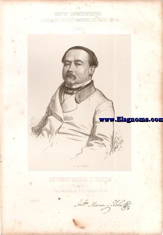 Cortes Constituyentes. Galera de los representantes del pueblo (1854).Jan.Antonio Mesia y Elola.- Propietario.Centro .(N.Andjar).