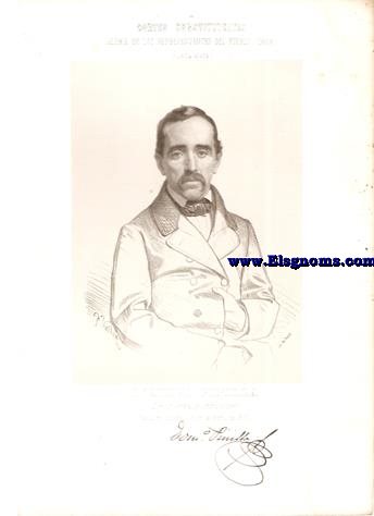 Cortes Constituyentes. Galera de los representantes del pueblo (1854).Guadalajara.-Domingo Pinilla.Director General de Contribuciones.(N.Sigenza).