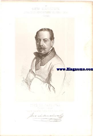 Cortes Constituyentes. Galera de los representantes del pueblo (1854).Cuenca.-Jos de Sandoval.-Propietario y Abogado.(N.Bara de Rey (Cuenca).