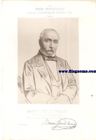 Cortes Constituyentes. Galera de los representantes del pueblo (1854).Cuenca.-Martn Jos de Yriarte.-Teniente Gral y Capitn Gral. de Galicia.Centro izquierda.Naci en Urria (Navarra) el 8 de Octubre de 1799.