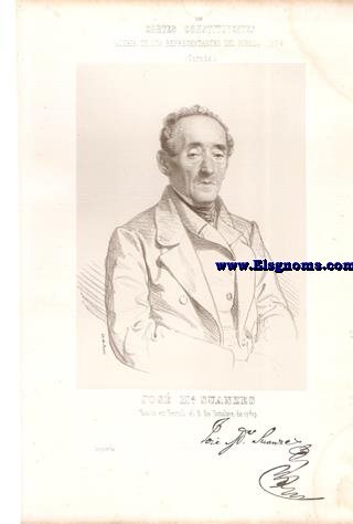 Cortes Constituyentes. Galera de los representantes del pueblo (1854).Corua.-Jos M Suanzes.Izquierda.Naci en Ferrol el 8 de Octubre de 1789.