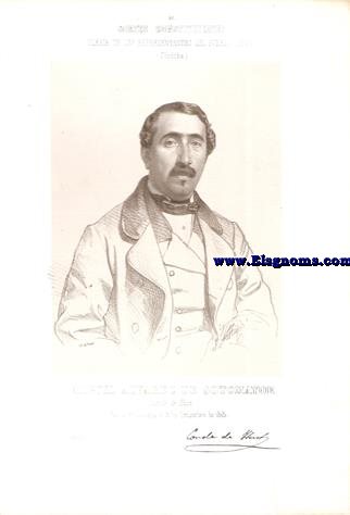 Cortes Constituyentes. Galera de los representantes del pueblo (1854).Cdoba.-Miguel Alvrez de Sotomayor.Conde de Hust.Centro.Naci en Lucena el 15 de Setiembre de 1815.