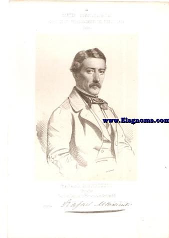 Cortes Constituyentes. Galera de los representantes del pueblo (1854).Cdiz..-Rafael Mendicuti.Brigadier.Izquierda.Naci en Sanlcar de Barrameda en Abril de 1815.