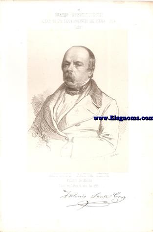 Cortes Constituyentes. Galera de los representantes del pueblo (1854).Cdiz..-Antonio Santa Cruz.Ministro de Marina.Naci en Cdiz el ao de 1799.