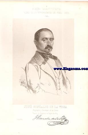 Cortes Constituyentes. Galera de los representantes del pueblo (1854).Cdiz..-Jos Gonzlez De La Vega.Propietario y Secretario de las Cortes.Izquierda.Naci en Algeciras en Agosto de 1819.