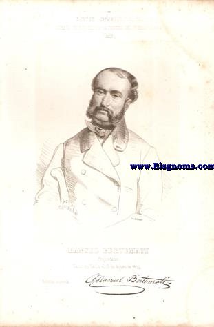 Cortes Constituyentes. Galera de los representantes del pueblo (1854).Cdiz..-Manuel Bertemati.Estrema izquierda.Naci en Cdiz el 15 de Agosto de 1824.