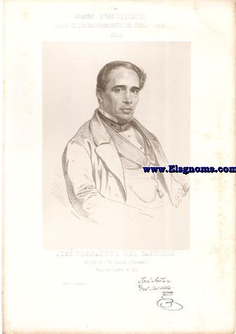 Cortes Constituyentes. Galera de los representantes del pueblo (1854).Mlaga.-Jos Fernndez Del Castillo.Abogado del C de Granada y Propietario.Centro izquierdo.Naci en Cceres en 1800.