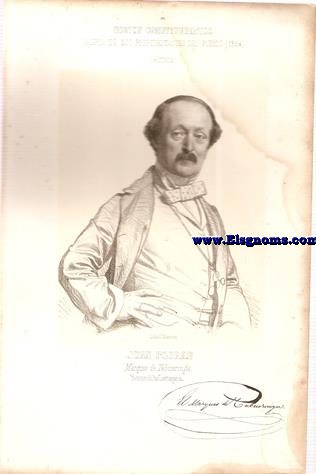 Cortes Constituyentes. Galera de los representantes del pueblo (1854).Almera.-Juan Florn.Marqus de Tabuerniga.Natural de Cartagena.