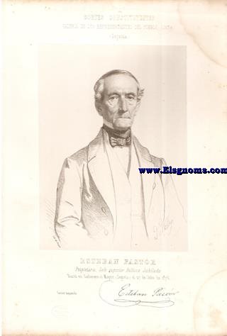 Cortes Constituyentes. Galera de los representantes del pueblo (1854).Segovia.Esteban Pastor.Propietario Gefe superior. Poltico Jubilado.Centro izquierdo.Naci en Carbonero el Mayor (Segovia) el 27 de Julio de 1776.