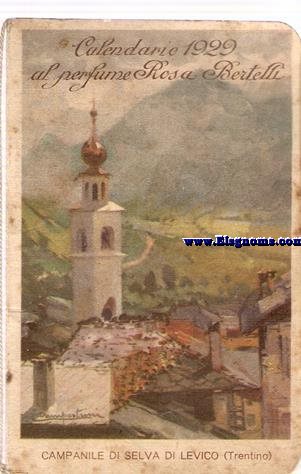 Calendario1929 al perfume Rosa Bertelli. 