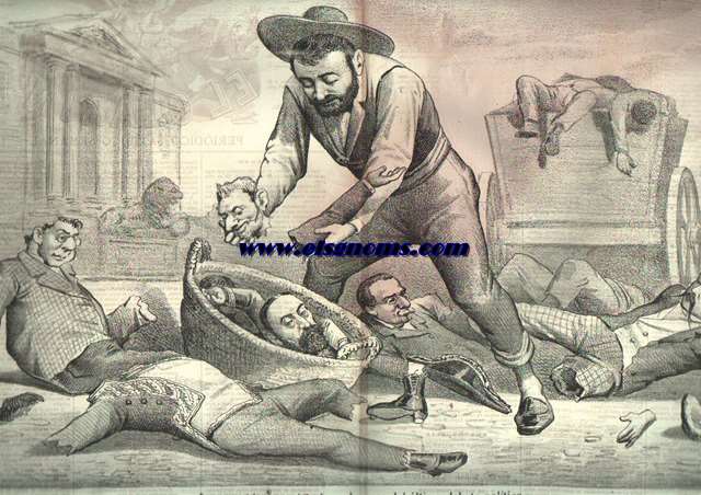 El Clarn.-Peridico Satrico Semanal.Ao I. Nm.6.-Jueves 26 de Julio de 1883.-SUMARIO: El Puente.-La Del Humo.-De Sobremesa.-La Caricatura.-.Jardn Mstico.-Noticias.