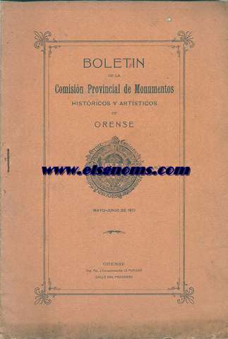 Boletn de la Comisin Provincial de Monumentos Histricos y Artsticos de Orense.-Tomo IV.-Mayo-Junio de 1913.-N 90.-SUMARIO: Benito F. Alonso.-El Coro de la Catedral de Orense.-M. Castro.-Documentos histricos: Donacin del Monasterio dplice de San Payo de Pieira, provincia de Lugo, ayuntamiento de Sarria, hecha por la Abadesa Fernanda  D. Mandino, Abad de Samos, en la Era 1049. Ao 1011.-M.M.-Bula concedida por el Papa Inocencio VIII, en 1487,  la Iglesia Catedral de Orense, y a la hermandad del Santsimo Cristo que en ella se venera.-B.F.A.-Conducta humanitaria de las rdenes religiosas.-Priorato de Rocas.-A. Saco y Arce.-Literatura popular de Galicia (Continuacin).-Noticias.