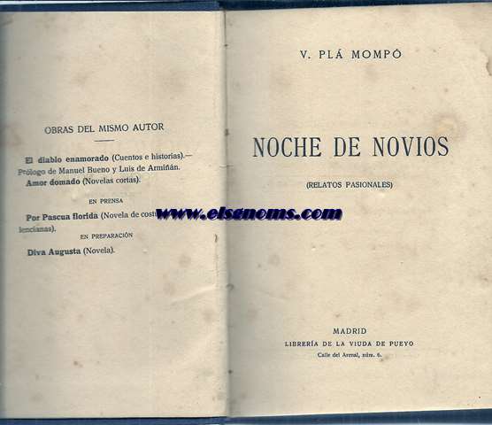 Noche de novios (Relatos pasionales).