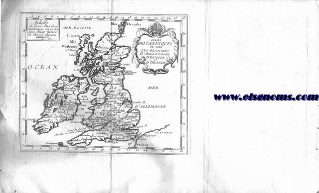 Isles Britanniques ou sont Les Royaumes d'Angleterre D' Escosse et d'Irlande.