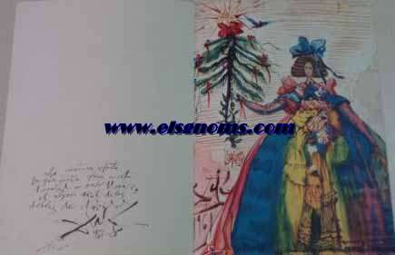 Felicitacin de Navidad para la empresa Hoechst Ibrica por Salvador Dal. Navidad de 1961.
