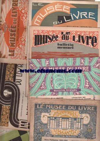 Le Muse du Livre. Bulltin mensuel. Ofrecemos: Anne . N 3 (Decembre 1924), N 4-10, 4 Anne. N 1-10, 1926-1927: N 1-10, 1927-1928: N 1-10, 1928-1929: N 1-10, 1929-1930: N 2-10, 1930-1931: N 1-8, 1931-1932: N 1-9, 1932-1933. N 1-10, 1933-1934. N. 1-10, 1934-1035. N 1-10, 1935-1936. N 1-6 (Mars,1936).  