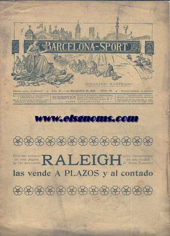 Barcelona-Sport. Semanario Ilustrado. Ao II. 20 DE Noviembre de 1898. N 82.