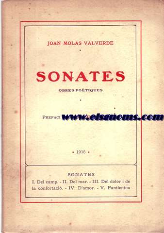 Sonates. Obres potiques. Prefaci per Apeles mestres.