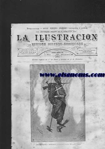 La Ilustracin. Revista Hispano-Americana.-10 Mayo 1885.-Ao 6.-Nmero 236.-SUMARIO: Texto.-La ciencia actual, por D. Federico Cajal.-Consideraciones filosficas sobre el amor y la virtud de la mujer, por D. Antonio Daz Rodrguez.-El amigo de los gorriones, por D. L. Garca Ramn.-Caricatura, (continuacin), por D. Cecilio Navarro.-Variedades.-Nuestros grabados.-La flor de mi esperanza, poesa por don Eduardo Daz Laguna.-Nocturno indiano, poesa por D. Felipe Tejera.-El borracho y el eco, poesa por Palacio.-Viaje al travs de los Andes (continuacin), por A. Thouar.-Leila  el sitio de Granada (continuacin), por Lord Lytton.-Anuncios.-Historia de la semana.-GRABADOS: Ejrcito espaol. Ingenieros.-Panten del Excmo. Sr. D. Jos Mara Urquinaona, Obispo que fue de esta dicesis.-El Afganistn, Tipos y vistas.-Las dos amigas.-La leccin de danza.-El coronel Estensorro prohibe  los suyos que se acerquen a las charcas.