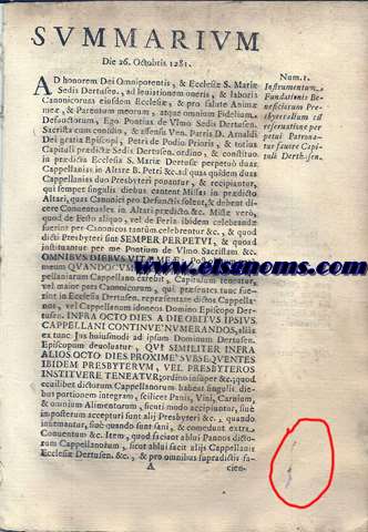 R.P.D. Bussio. Derthusen Cornensali. Pro R.D. Io. Baptista Cervera. Contra D. Salvatorem Leidam. M. Restrictus Faeti, & Iuris.