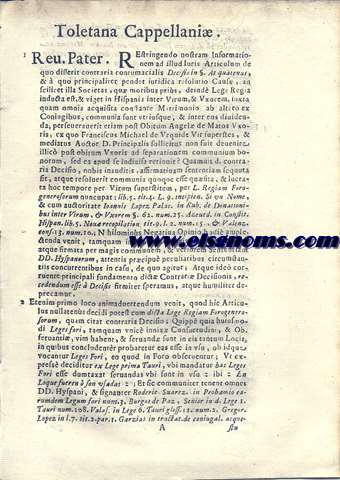 R.P.D. Millino Toletana Capellani. Pro D. Josepho Gomez Malo. Contra DD. Executores Testamentarios q. Angel de Matos, 6 R.D. Celidonium Serrano. N. Iuris.