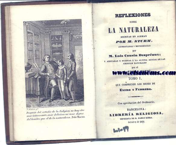 Reflexiones sobre la naturaleza escritas en alemn por... aumentadas y metodizadas por Lus Cousin Despraux y anotadas y puestas a la altura actual de las ciencias naturales por el D.D.Toms Cuch.