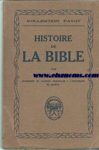 Histoire de la Bible.