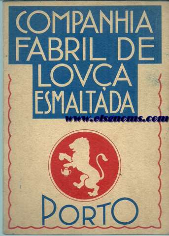 Companhia Fabril de Loua Esmaltada. Porto. Catlogo.