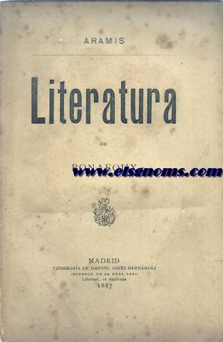 Literatura de Bonafoux.