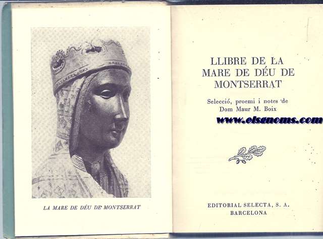 llibre de la mare de Du de Montserrat. A cura de...