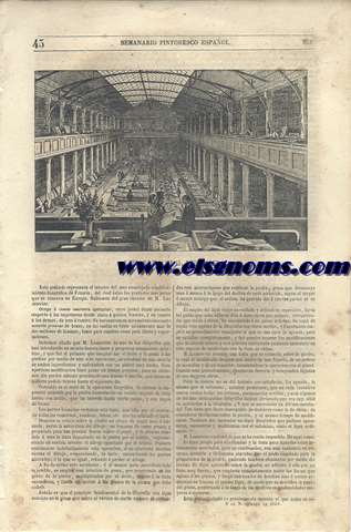 Semanario Pintoresco Espaol.-Enciclopedia Popular.-Director y Redactor D. Angel Fernndez de los Ros.-Lectura de las familias.-9 de Noviembre de 1851.-N 45.-SUMARIO: Litografa de M. Lemercier.-Cervantes fu  no poeta?.-Santa Mara de Naranco y San Miguel de Lino.-En El Album de La Seorita de Gaviria.