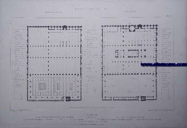 Crdoba.-Mesquita.-Plano en los tiempos de los rabes.-Plano en su estado actual.- Lmina 2A. 