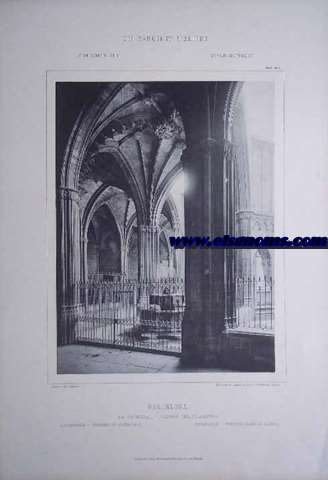 Barcelona.-La Catedral.-Fuente Del Claustro.-Lmina 58A.