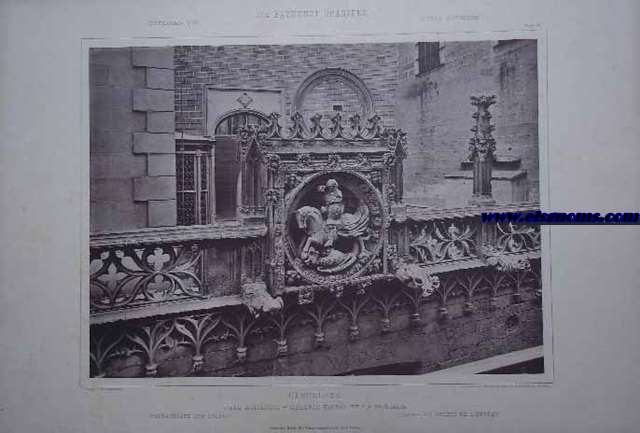 Barcelona.-Real Audiencia.-Galera Encima De La Entrada.-Lmina 67.