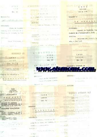 Conjunt de 32 fulls descriptius mecanografiats de les excursions realitzades pels Amics del Sol entre 1952 i 1959 i per altre part  de l'any 1965 En el revers la lletra i msica d'una can popular catalana. Inclou , un fullet del 50 aniversari d'or, i la relaci de participants en l'Exposici Grfica de l'Aniversari d'Or i un programa de ballada de sardanes.