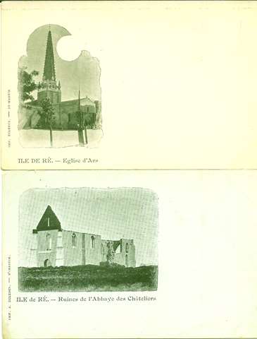 Superbe lot de 3 cartes postales anciennes de Ile de R (Charente-Maritime).