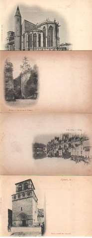 Superbe lot de 4 cartes postales anciennes de pinall (Vosges).