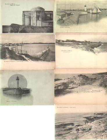Lot de 7 cartes postales anciennes de Environs de Royan(Charente Maritime).