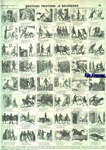 Historia y loteria de Baldragas N 74.